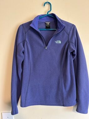 The North Face Lightweight Purple Quarter-Zip Fleece Pullover